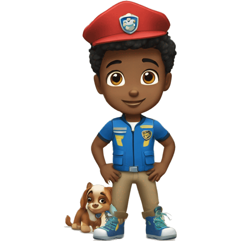  young black boy paw patrol emoji