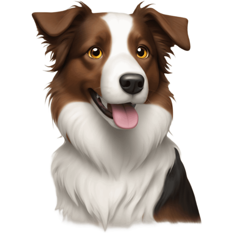 Short hair ginger border collie emoji