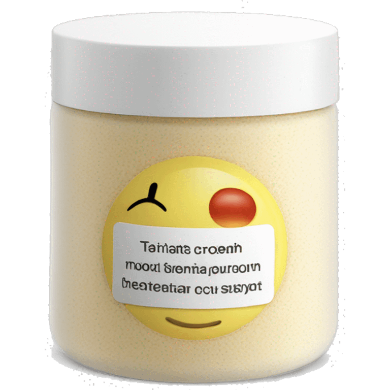 body scrub pot with label emoji