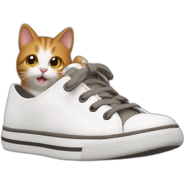 Cat pooping on shoes emoji