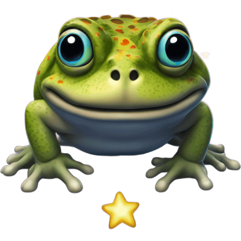 bufo with shooting stars out of eye sockets emoji