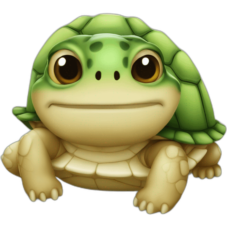 Tortue sur un chat emoji