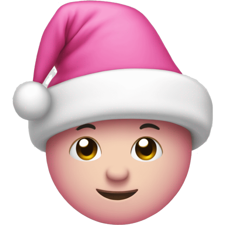 Pink Christmas hat emoji