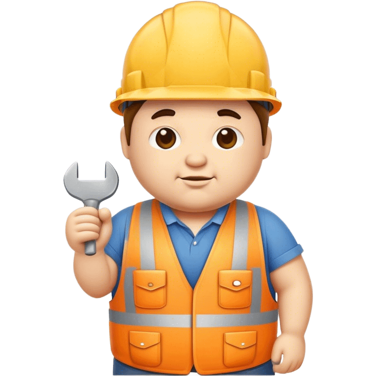 Chubby construction worker  emoji