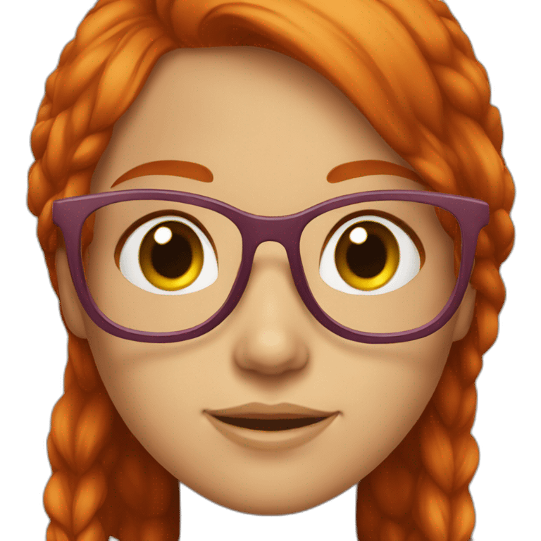 redhead glasses girl emoji