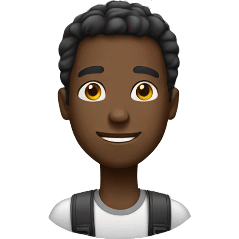 black guy over happy emoji