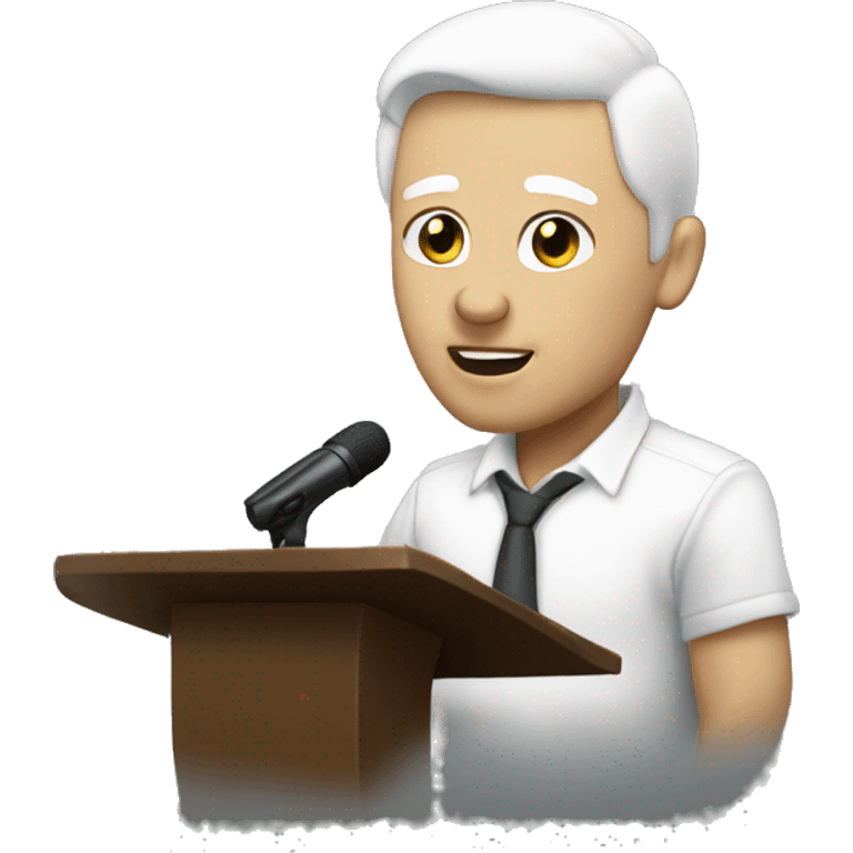 white peron making  a speech emoji