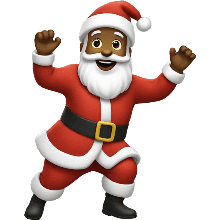 Santa clause dancing emoji