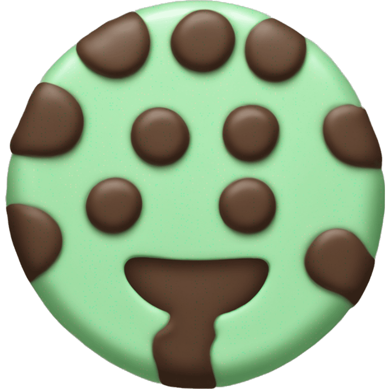 Mint chocolate cookie emoji