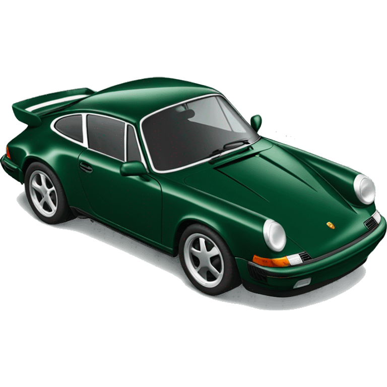 Dark green Porsche 911 emoji