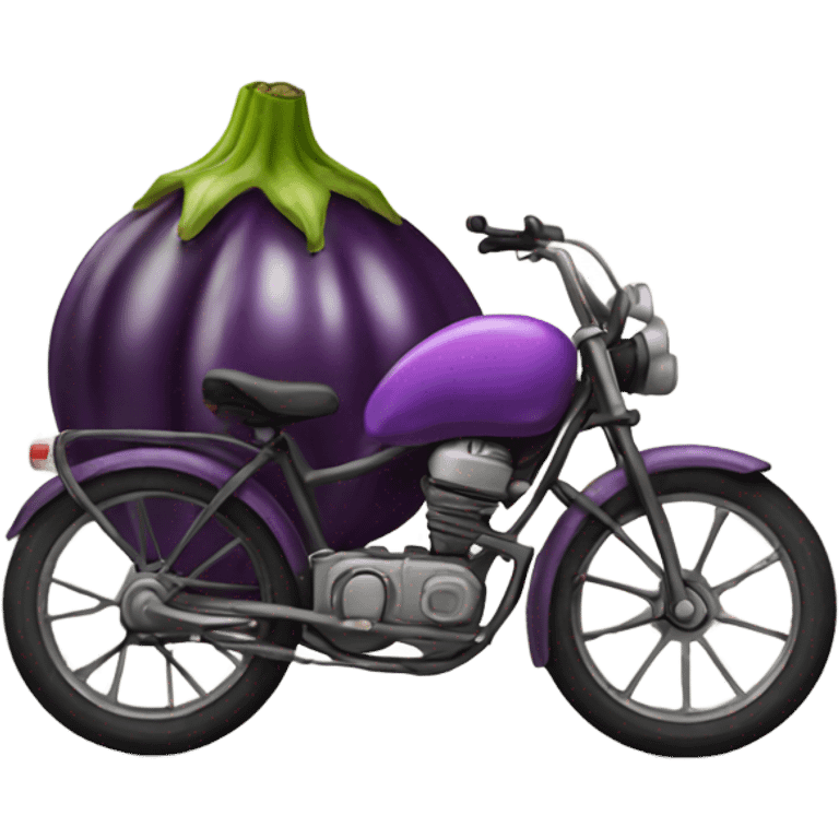 bike on a eggplant emoji