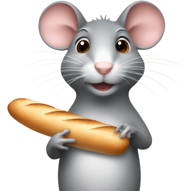 Rat with a baguette  emoji