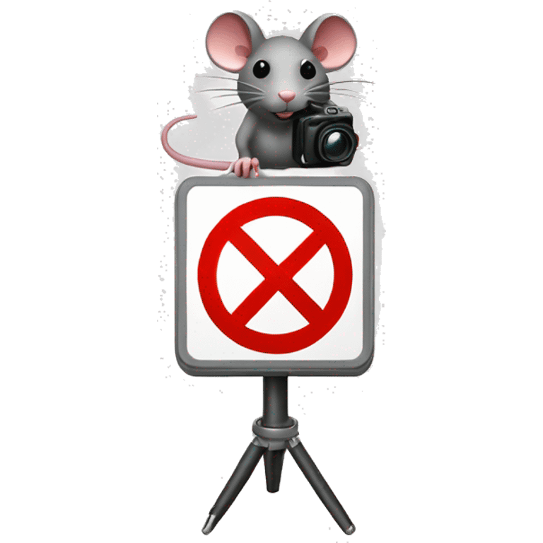 Rat camera plus prohibitted sign emoji