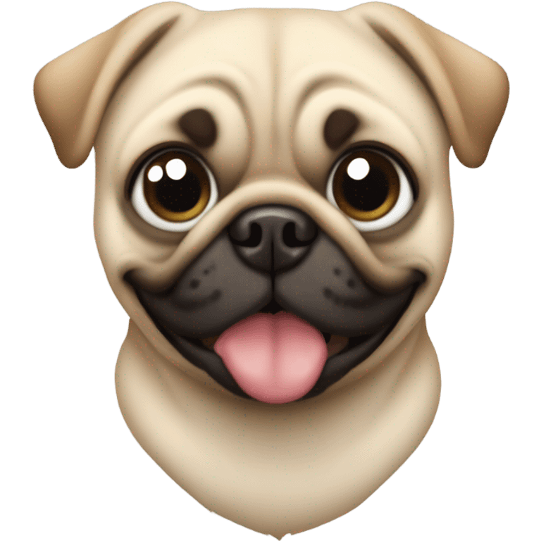 Pug with Down syndrome  emoji