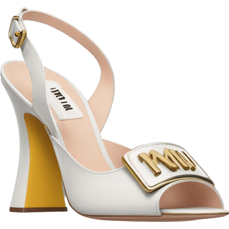 MIU MIU Buckle slingback pumps emoji