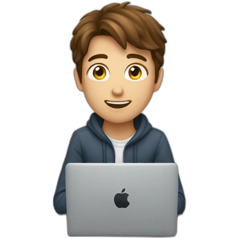 Boy-with-brown-hair-working-with-macbook emoji