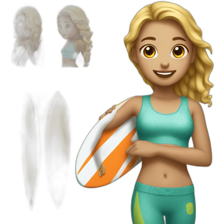 Girl with surfboard emoji