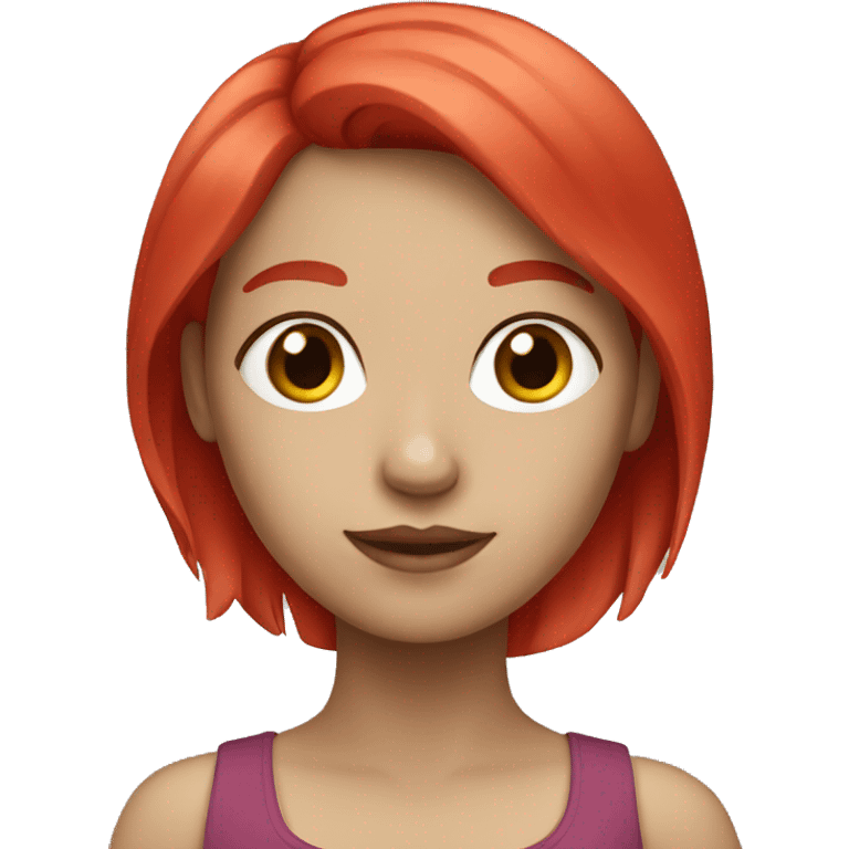 Girl white red hair  emoji