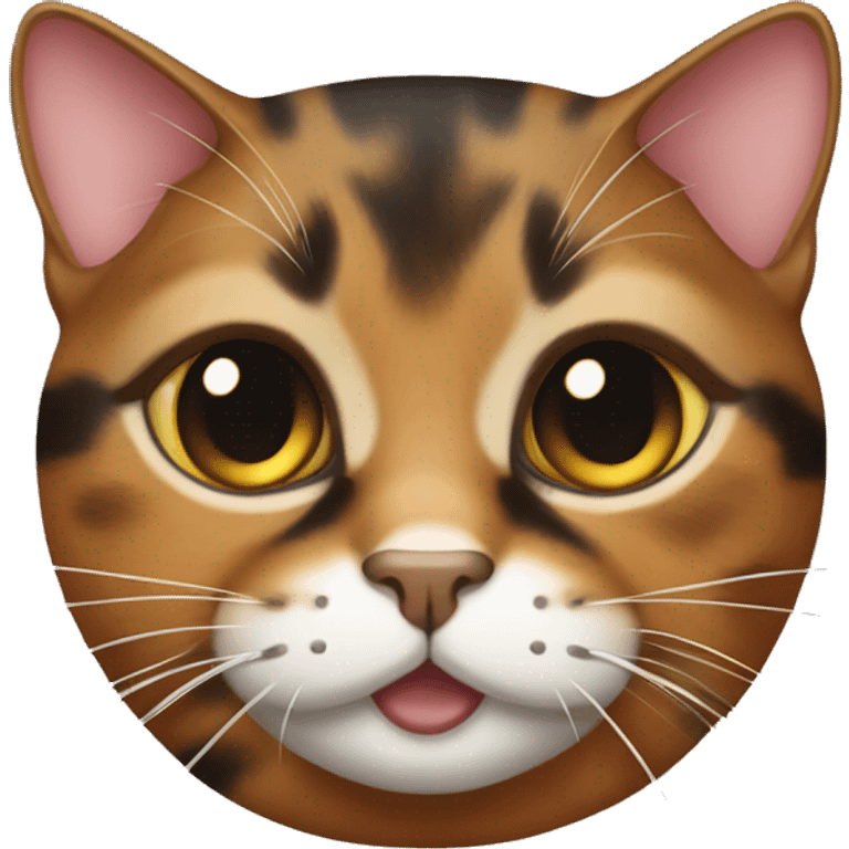 fat tabby tortoiseshell cat emoji