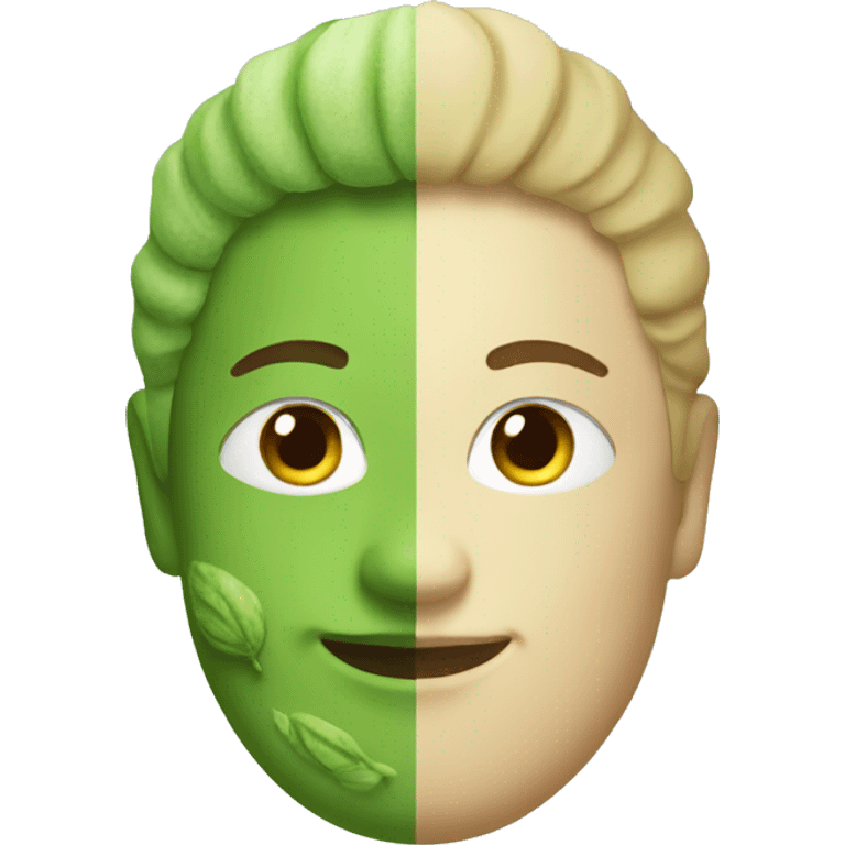 Make a green matcha emoji