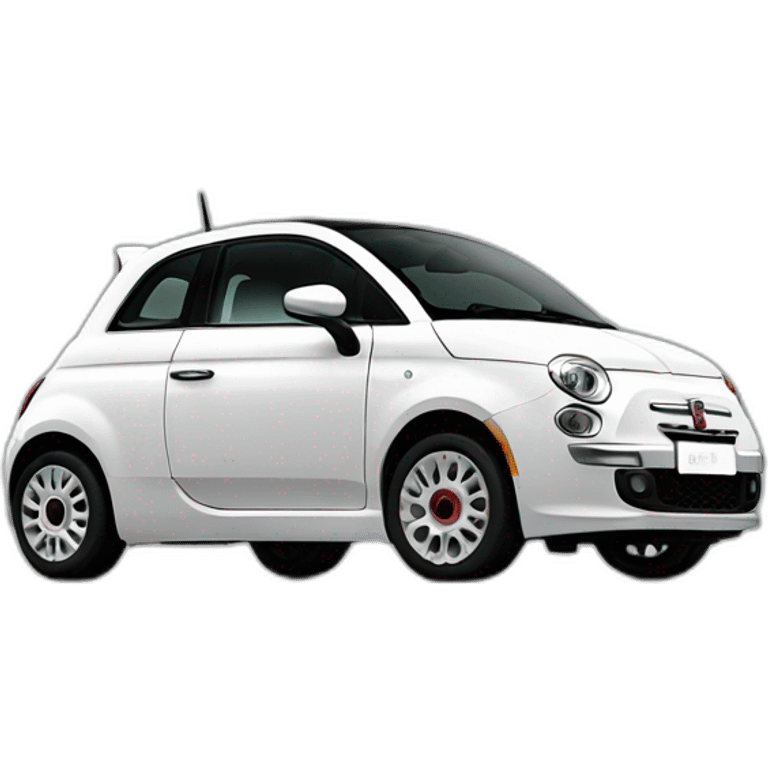 Fiat 500 2014 white emoji