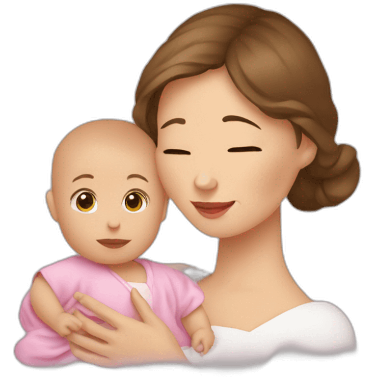 Femme française et son bébé emoji