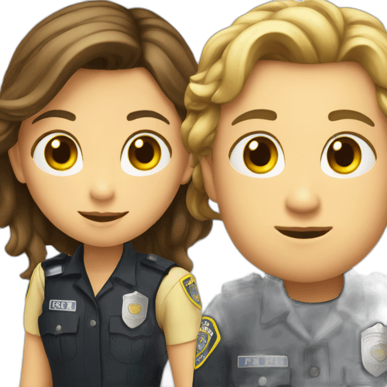 police and girl emoji