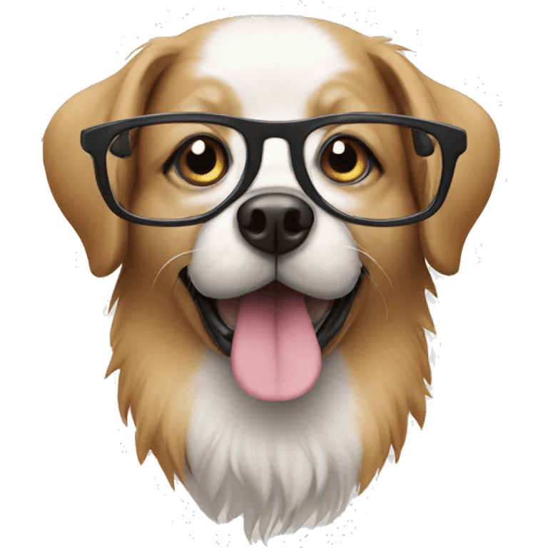 Dog with glasses emoji