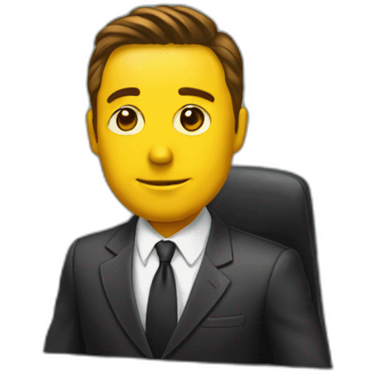 man suit desk emoji