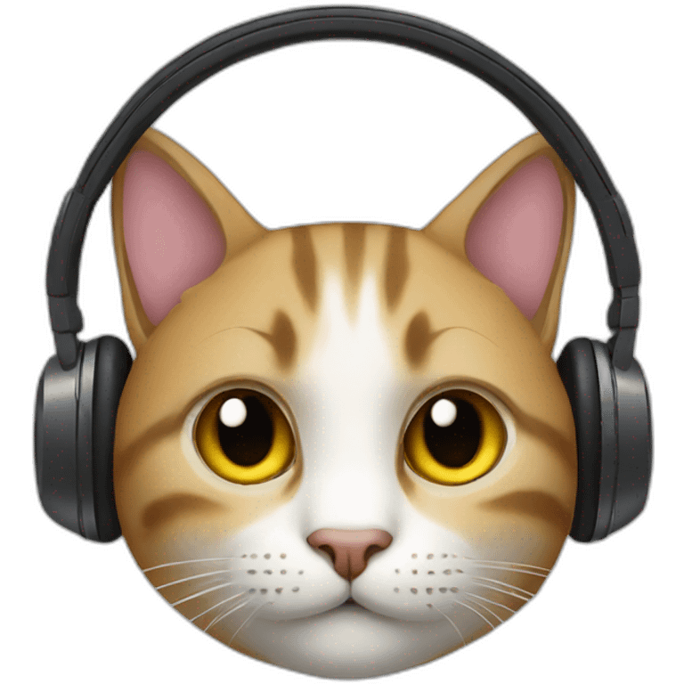 Cat headphone emoji