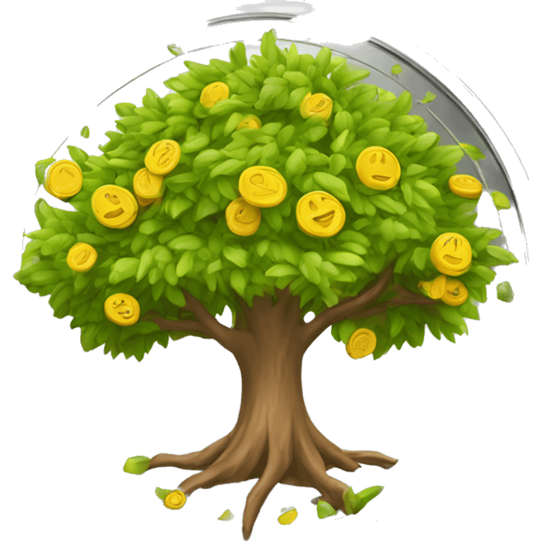 arbol moneda digital emoji