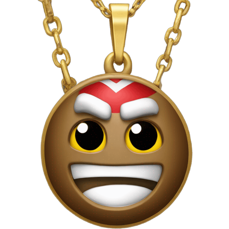 Brutus buckeye with gold chain emoji