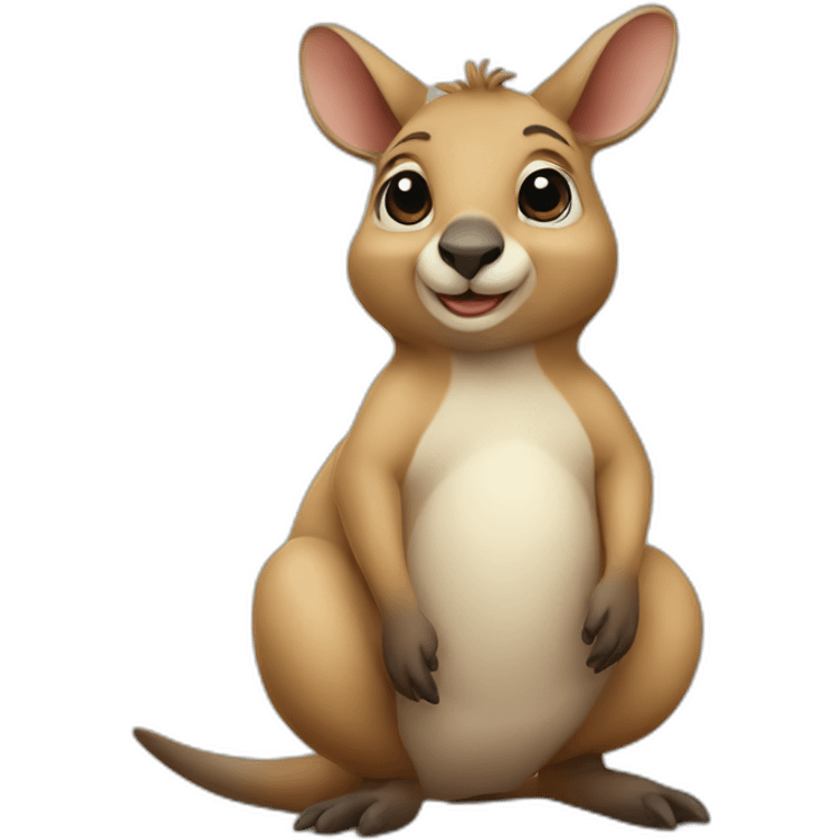 Cute little chubby Kangaroo emoji