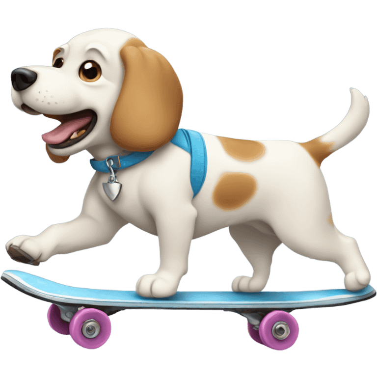 Dog skating emoji