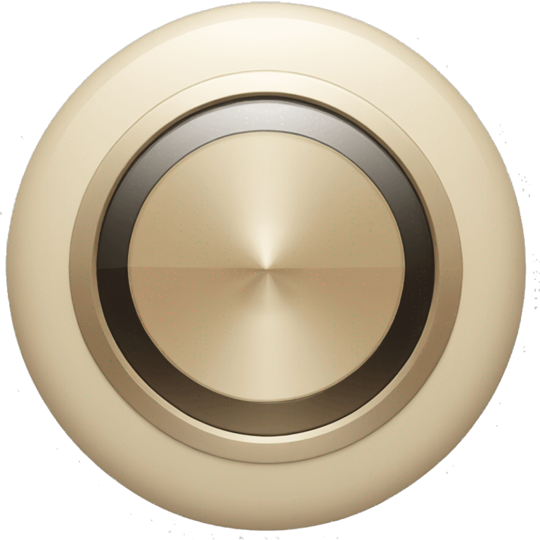 A beige circular music player. emoji