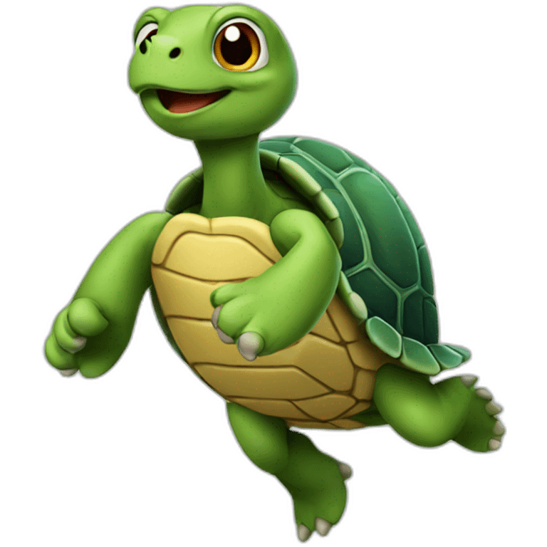 running turtle emoji