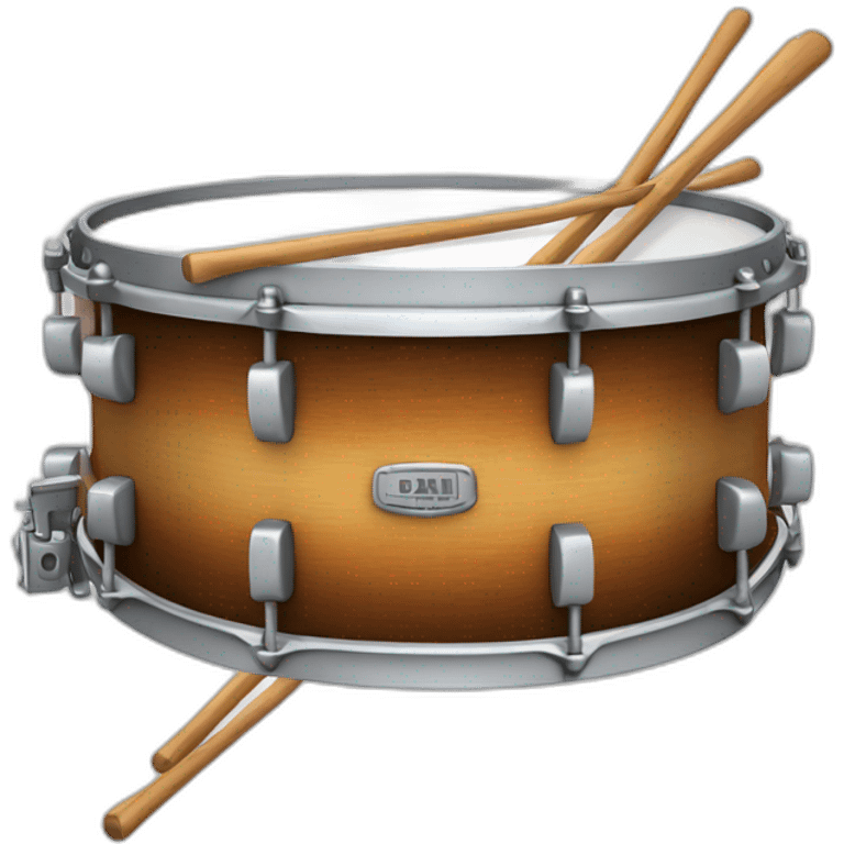 snare drum, realistic, with sticks emoji