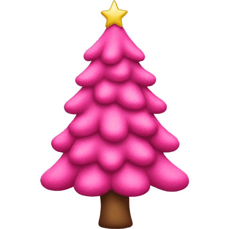 Christmas pink tree emoji