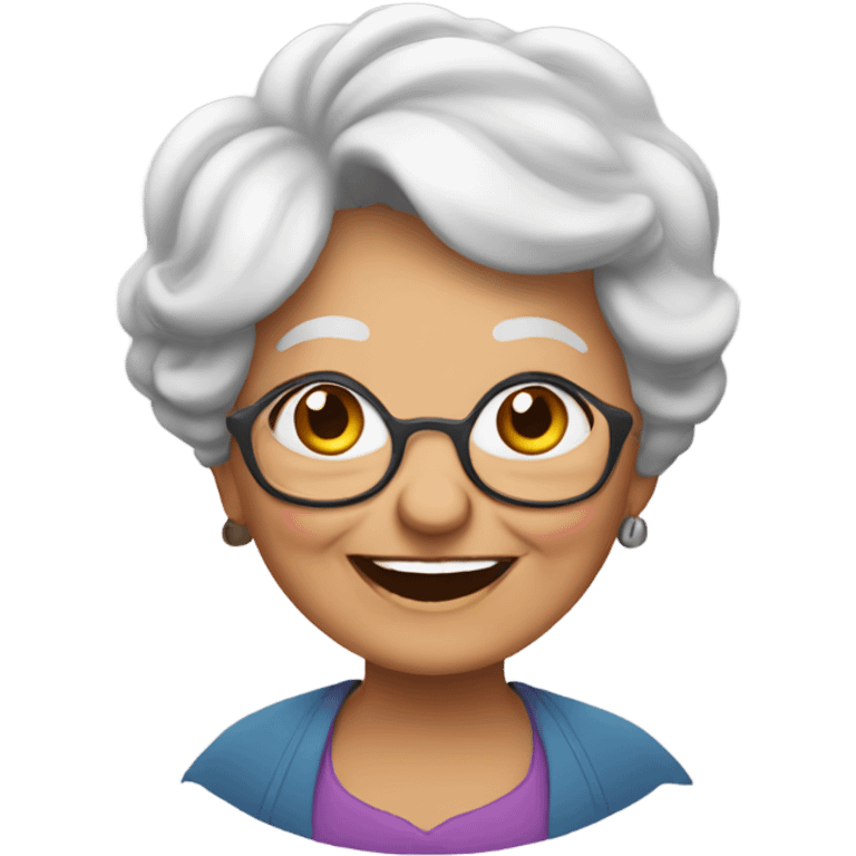 happy grandma  emoji