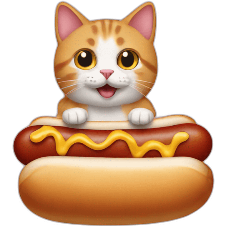 cat hotdog emoji