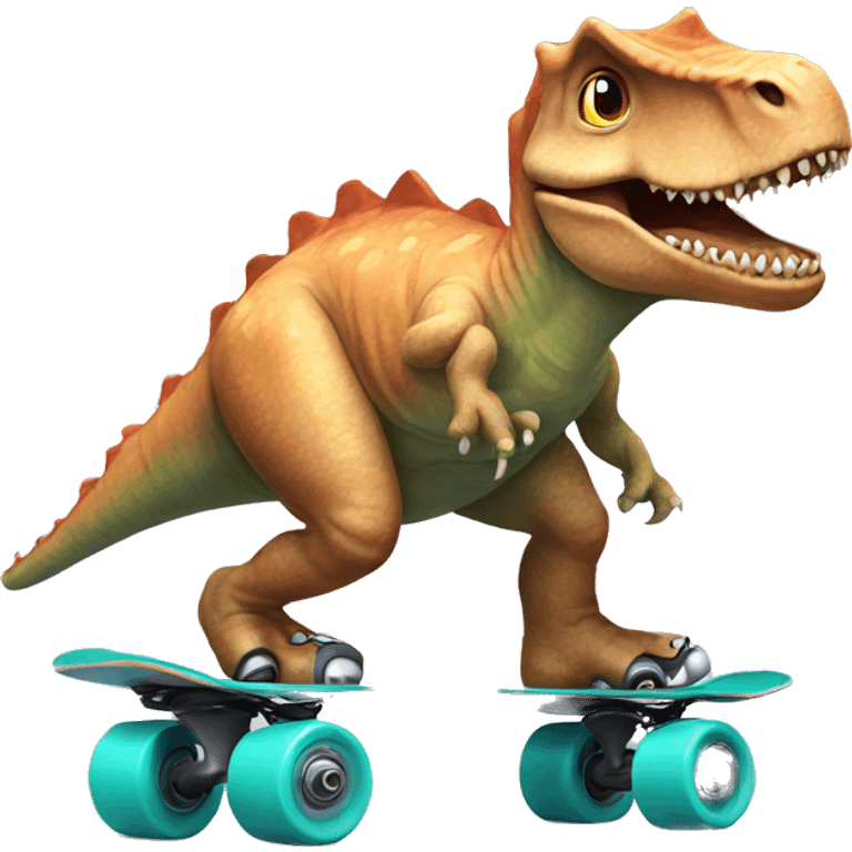 Dinosaur with roller skates  emoji