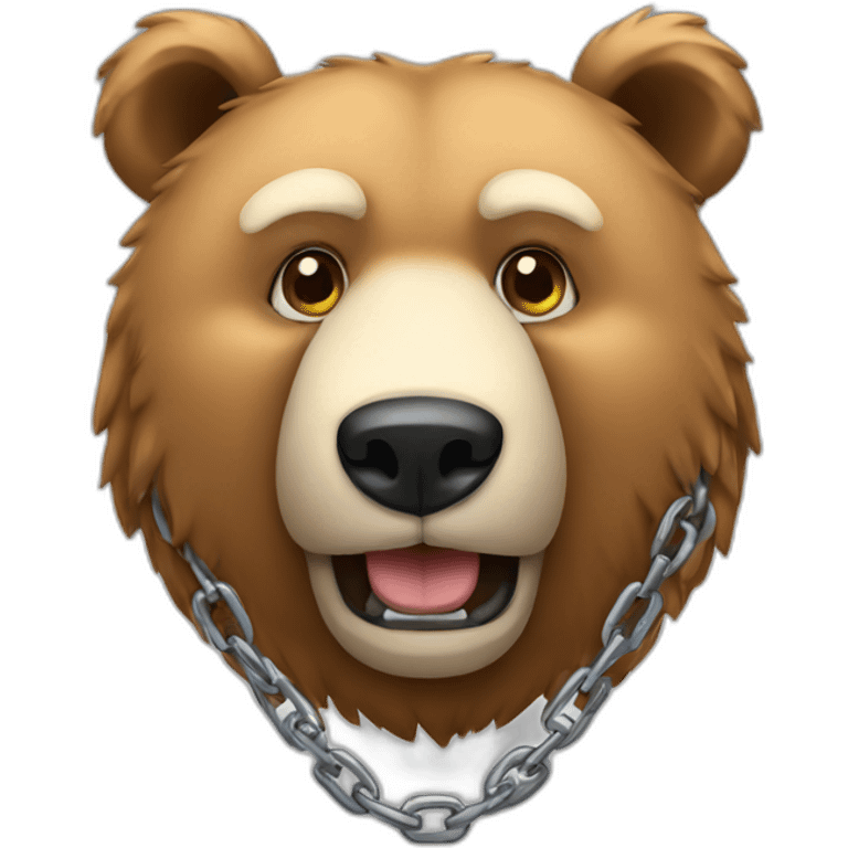 bear wearing a chain emoji