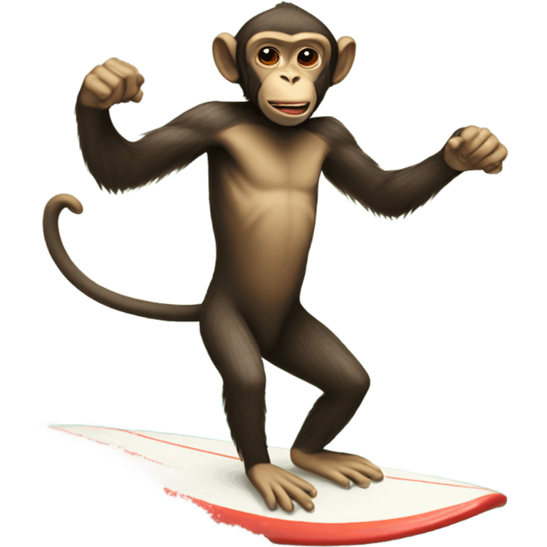 Surfing monkey emoji