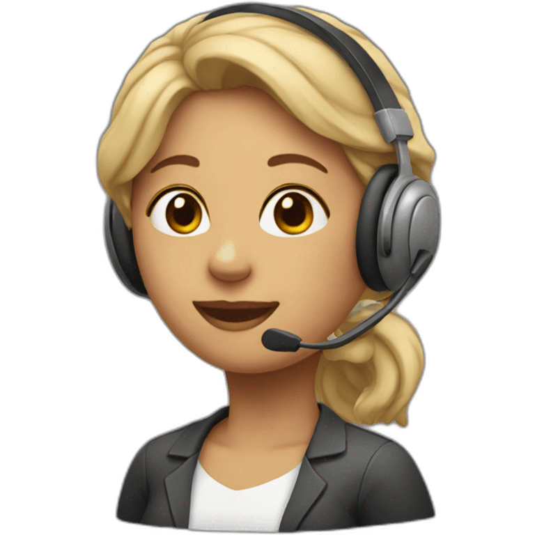 woman with headset emoji