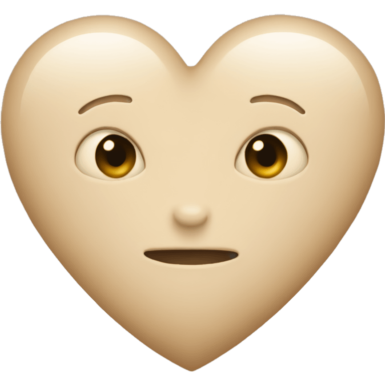 beige heart emoji