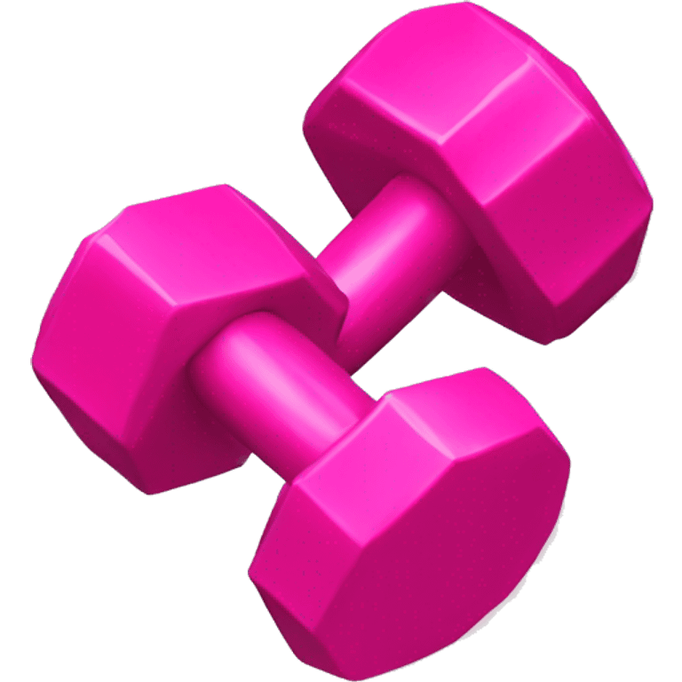 pink dumbbells emoji