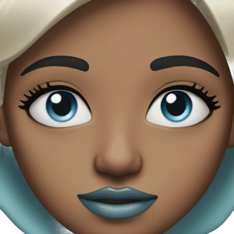 Light blue make up emoji