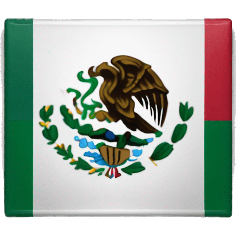 Square gray big wall border wall with small mexican flag emoji