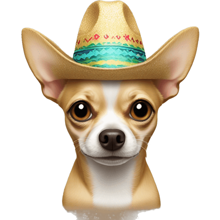 Chihuahua with sombrero  emoji