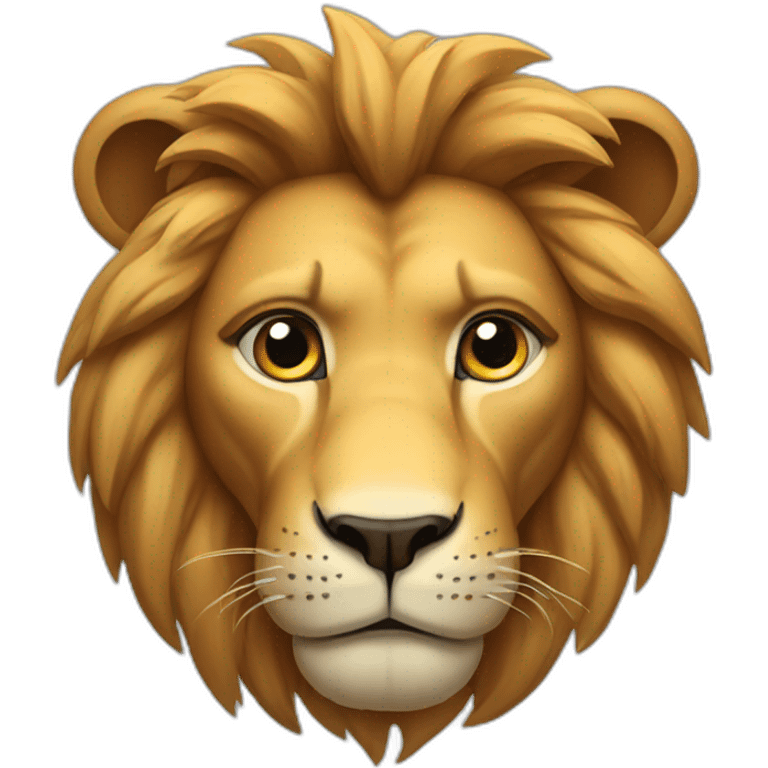 a lion looking confused emoji